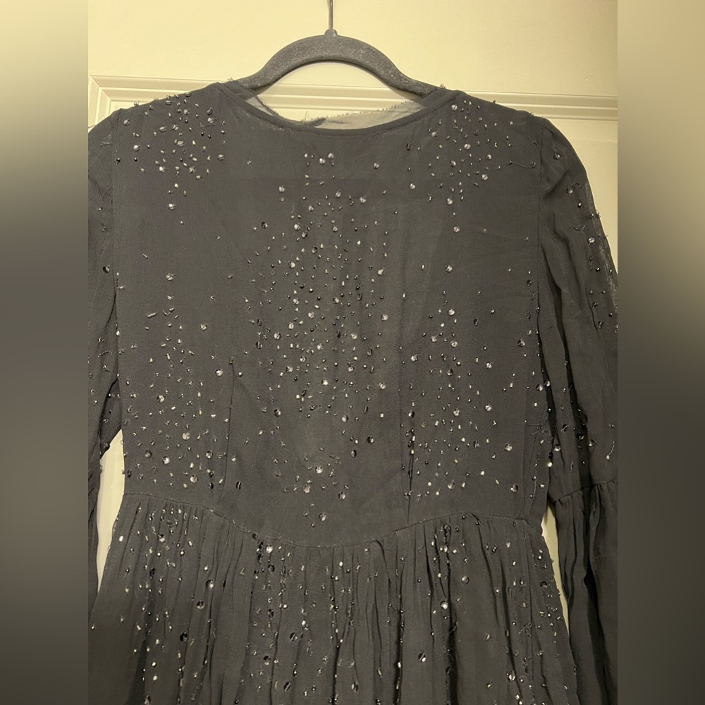 Free People Georgette Beaded Wrap Dress - XS - Picture 11 of 12